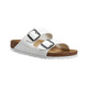 勃肯（BIRKENSTOCK）男女款经典舒适百搭轻便Arizona双扣拖鞋  白色 37