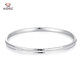 Aido Diamond pt950 platinum bracelet for women, platinum concubine bracelet, oval semi-solid bracelet, gift for wife, inner diameter 60mm, weight 13.54 grams, about 4.0mm thick + double sand