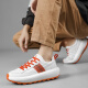 LOUISPRO brand men's shoes sneakers light luxury fashionable casual shoes soft sole thick sole heightened dad shoes men's white orange 39 [standard sneaker size]