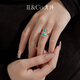 IL&CO Youke S925 Silver Small Gourd Natural Turquoise Necklace Women's National Style Jewelry Birthday Valentine's Day Gift S925 Silver Turquoise Ring