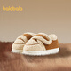 Balabala children's shoes children's cotton slippers boys and girls plush shoes warm winter home shoes camel 50140 14