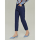 Jiuzi (Juzui) Einkaufszentrum gleicher fauler und entspannter vielseitiger Gelegenheitsjeans für Frauen im Herbst JWDQ12113 Dark Blue S