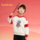 Balabala children's clothing children's sweatshirt girls and boys 2025 spring and autumn loose velvet top color matching trend 208125121203