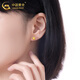 CHINA GOLD 18K gold stud earrings for women, light luxury and versatile star straight needle earrings Valentine's Day birthday gift for girlfriend and best friend 18K star earrings about 0.1g