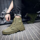 Moonlight Rabbit Fashion Martin Boots Chaussures décontractées non glissées pour hommes Chaussures de construction résistantes à l'usure légère et confortable 3522 Chaussures de jiefang Protection Labour Chaussures de randonnée Khaki 42