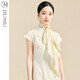 
Jiumu (JIUMU) silk scarf for women mulberry silk square scarf shawl scarf for elder mother mother birthday gift box Bamboo shadow-Ya