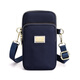 Kangaroo mobile phone bag for women 2025 Chinese Valentine's Day cross-body mobile phone bag halter neck wrist arm bag sports men's mini small bag trend dark blue