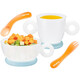 Supor Baby Bowl und Löffel Set Baby Mahlzeit ergänzende Schüssel Kindergeschirr tragbare Anti-Fall- und Anti-Scenen-Saugbecher-Schüssel rot [Single Bowl]