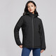Western Region Camel Vancamel plus Samtwindbreaker für Frauen und winddichte Herrenwinddichte warme Einschichtjacke Casual Sports Dickeed Jacket Hooded Jacke Mountaineering Anzug 9930er Obsidian Schwarz-Frauen [Feste Farbe] 2xl