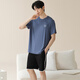 Catman (MiiOW) men's pajamas men's short-sleeved shorts suit Modal summer thin style can be worn on the outside, fashionable ice silk cool home clothes M15605 3XL Recommended weight 160-180 Jin [Jin equals 0.5 kg]