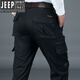 JEEP SPIRIT2025新春夏多口袋工装裤男士休闲裤男宽松军旅工作裤耐磨男裤 夏季9923-军绿 薄款 30 腰围二尺二