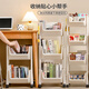 Qisheng Mingyuan bookshelf storage rack cart floor-standing mobile snack multi-functional kitchen rack book storage rack four-layer LC-s117