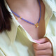 Lie Rui retro and stylish, easy to match, unfired tanzanite 18K gold original necklace jewelry tanzanite necklace