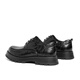 Belle pleated business shoes for men's new genuine leather thick-soled formal lace-up leather shoes A1422AM4 pre-sale Black-Single 39 (245mm)