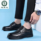 Spechts Sandalen für Herren Sommer Neues echtes Leder atmungsaktives lässig Lederschuhe für Herren Hollow Hole Schuhe Weiche Sohle Vaters Schuhe 6627 Black Hollow 41