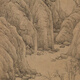 元倪瓒溪山亭渚图古代山水画卷轴文人画复仿古画挂画 元王蒙溪山访友图20X123厘米12211 化纤写真布（喷绘） 乳白色立轴（装裱）