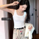 Langsha Camisole Women's Threaded Square Neck Summer Solid Color Versatile Women's Slim Breathable Bottoming Shirt
