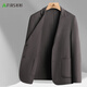 Shanshan Traje de lana a doble cara Traje de lana para hombres Single Slim Warm Wool Coat Men's Suit Top Black 175