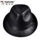Woodpecker middle-aged and elderly men's genuine leather jazz gentleman hat spring and autumn warm sheepskin hat casual trendy winter elderly cowhide hat black sheepskin XL (57-58cm)
