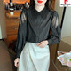 
Piercadian embroidered cotton shirt for women's autumn new fashion embroidered white shirt loose and versatile long-sleeved top CY9227 White M [Suggested 96-110Jin [Jin equals 0.5 kg]]