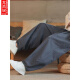 Sie Ruike Fett große Größe Neue chinesische lineare Hosen Herren Sommer chinesischer Stil Retro-Baumwolle und Linien Bindungen Lose Lose große Freizeithosen Schwarz 2xl140-160jin [Jin gleich 0,5 kg] tragbar