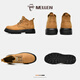 Minglang Mellen Boots para hombres Nuevas marcas Light Luxury Luxury British No Slip Yellow Boots Outdoor Casual High-Top Men's Trabajo de suela gruesa Martin Brown Brown 42