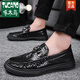 Woodpecker Official Wenzhou Genuine Leather printemps nouveaux chaussures masculines de style coréen de style coréen.