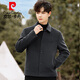 Pierre Cardin Double-sided Woolen Coat Men's Autumn and Winter Thickened High-end Business Casual Short Lapel Woolen Jacket Black (Removable Down Liner) L 175
