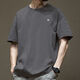 Star Boy American Fashion Japanese and Korean New Short Sleeve T-shirt Men's Printed Pattern Half Sleeve Loose Casual T-shirt Men and Women Black 1365 XL