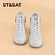 Sábado Botas de nieve para el suela gruesa de las mujeres Velvet Martin Boots 2024 Nuevas botas calientes versátiles White 37 (235 mm) Tamaño estándar