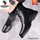 
Western Region Camel Martin Boots Men's Genuine Leather Military Cruiser Wool Cotton Boots Winter Warm Plus Fleece Men's Shoes Cowhide Casual Snow Boots 3518 Black [Fur Integrated Flat Sole]- 39