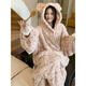 Chuangjingyi chooses winter plus velvet long skirt pajamas leopard print big nightgown coral velvet autumn and winter 2024 new simple loose one-piece 679* pink camouflage big nightgown Follow the store small M 160 suitable for height 150-160