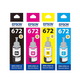 爱普生（EPSON）原装L220 L211 L363 L405 L360 L365 L380 L383打印机墨水墨盒672 4色套装