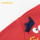 Balabala shopping mall same style children's clothing bottoming shirt for boys and girls long-sleeved spring sweatshirt 2025 new plus velvet Chinese red 60611 80 cm
