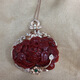 Zhaohao coral pendant, oxblood coral peony flower, 18k gold set with diamonds and colored gemstones