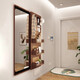 Jiayi full-length mirror rattan push-pull hidden makeup mirror home bedroom entrance dressing mirror