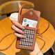 
Suitable for Huawei Mate60RS mobile phone case mate50rs40rs anti-fall mobile phone protective case cover Huawei Mate 60RS extraordinary master [sensory brown + houndstooth card bag]