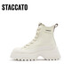 Sigatus neue Winter Rock Radio Wave Martin Stiefel Dicke einzige High-Top-Stiefel High-Top-Schuhe für Frauen S2858DD3 Creme Weiß 38 38