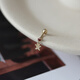 Xuecong South Korea imported gold 14K/10K gold earrings small diamond inlaid star gingerbread man pendant screw screw earrings 1 gingerbread man with gold ball plug