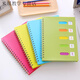 Notizbuch mit Klassifizierungsetikett A5 Coil Book Color Spiral Book Dicked Rollover PP Office Klassifizierung A5 mittelgroß 14 cm*21 cm Blau 687