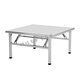 
BEYZK stainless steel folding table dining table household square dining table square low table outdoor portable folding table stall table round table 14072 unopened hole