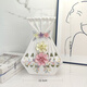 Yonghuan Creative European Ceramic Vase Ornaments Gabinete de televisión Sala de estar Mesa de comedor adornos Hidroponic Flower Gift 14079 Sky Blue Double Flower Flect con hoja de 0 cm