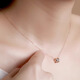 Feiyu imported moissanite diamond Au750 rose gold white gold 18k gold white gold bull head necklace clavicle chain 1 carat moissanite diamond rose gold single pendant