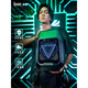 Divo Dot Sound Pixel Mochila Cyberwind Cycling Motorcycle Led Pantalla de computadora Bolsa a gran capacidad Píxel de doble hombro impermeable - Bolsa cibernética - Paquete de caja de regalo