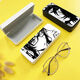 Glasses box high-value animation animation black men and women face-covering glasses box custom peripheral student storage box simple glasses box z3899 white