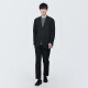 
MUJI (MUJI) Men's Easy-Dry Elastic Bubble Jacket Men's Jacket Early Autumn Style Suit Small Suit AD0VHC4S Black L (175/100A)