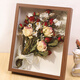 Jingji three-dimensional dried flower photo frame hollow 3cm shell specimens preserved flowers and plants framed picture frame table birthday gift walnut color 10 inches hollow 3cm 22*27cm