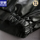 ROMON American retro loose leather jacket men's winter velvet thickening trendy handsome motorcycle leather jacket PU leather jacket black velvet 3XL suitable for 190Jin Jin is equal to about 0.5kg