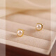 Qi Xiaomi S999 Silver Needle Simple Freshwater Pearl Earrings for Women New 2025 Year of the Snake Versatile Earrings High-end Design Earrings Pair