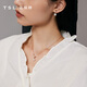 Xie Ruilin (TSL) 18K gold diamond pearl necklace romantic gift knot series geometric knot clavicle chain 64210 5 diamonds in total, about 1 minute